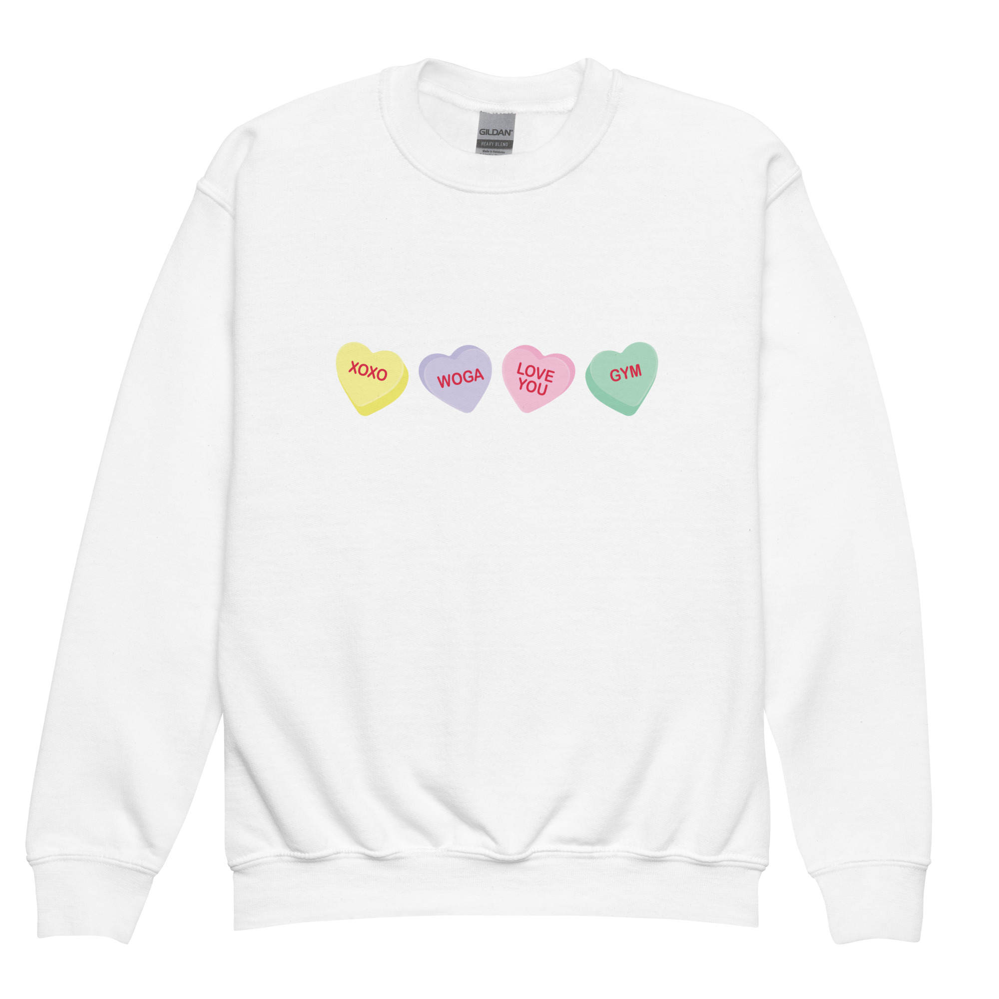 WOGA GYM” Candy Hearts Sweatshirt – WOGA SPORT